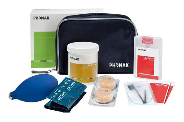Kits de cuidado e limpeza para aparelhos auditivos